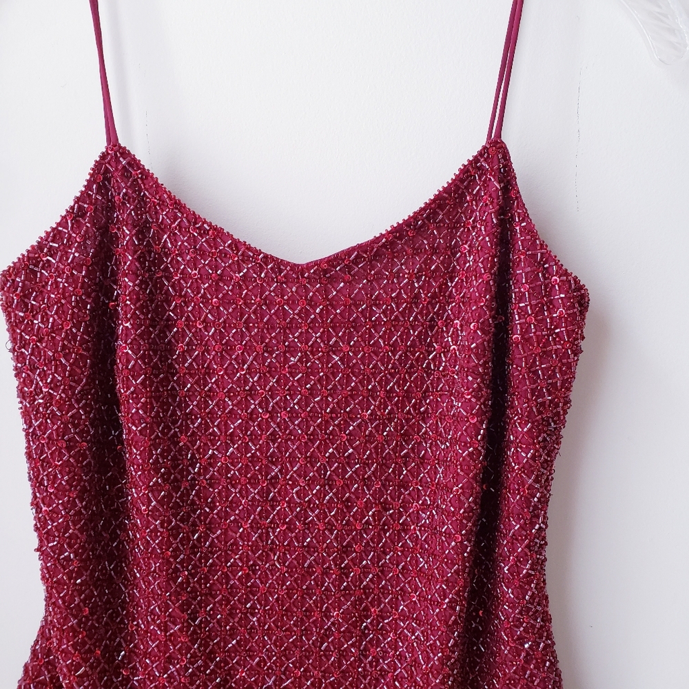Ann Taylor Red Beaded Sequins Top - Picture 2 of 15